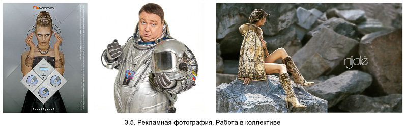 Рекламные фотосъёмки. Работа с ассистентом, визажистом, стилистом